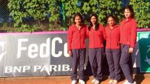 Armenian tennis team taking part in Fed Cup