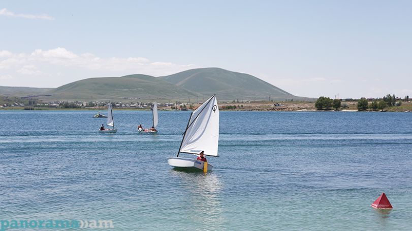 Swimming season opens at Lake Sevan in Armenia