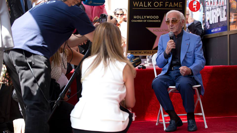 Charles Aznavour has been honored with a star on Hollywood Walk of Fame