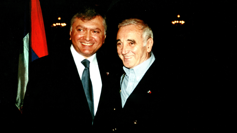 Armenia’s FM Nalbandian congratulated Charles Aznavour on receiving star on Hollywood’s “Walk of Fame