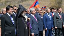 President Sargsyan attends opening of Vardenis-Martakert highway in Artsakh