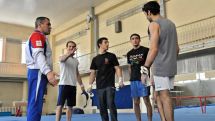 Armenian gymnasts participating in the World Cup qualification tournament