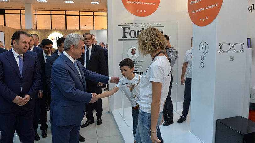 President Sargsyan attends opening of DigiTec Expo-2017 technology exhibition
