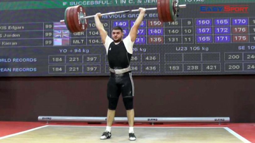 Weightlifter Samvel Gasparyan named European Vice-Champion