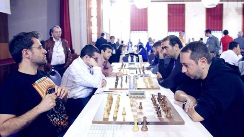 Armenian Men’s Chess Team wins over Greece at European Championships