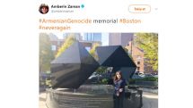 Turkish media attack the noted journalist for a photo near the Armenian Genocide Memorial