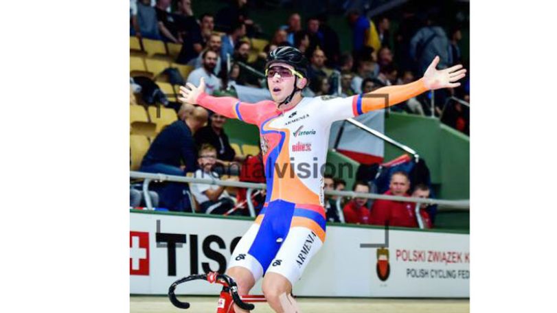 Armenia’s track cyclist claimed silver at the Track Cycling World Cup
