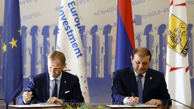 Ереван стал первым городом, получившим кредит без госгарантии: договор с Европейским инвестиционным банком