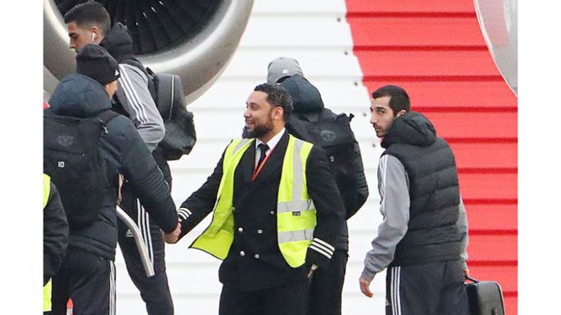 Henrikh Mkhitaryan travelled with Manchester United squad to Bristol City for EFL Cup