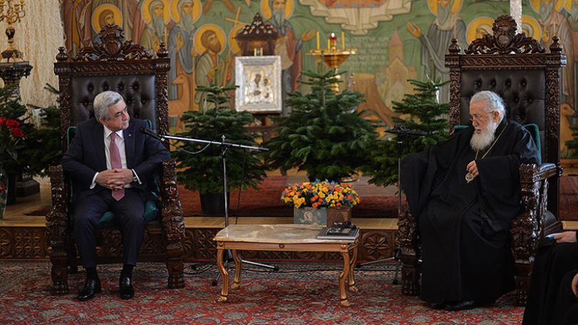 Президент Серж Саргсян и патриарх Илия II подчеркнули роль Церкви в деле развития отношений Армении и Грузии