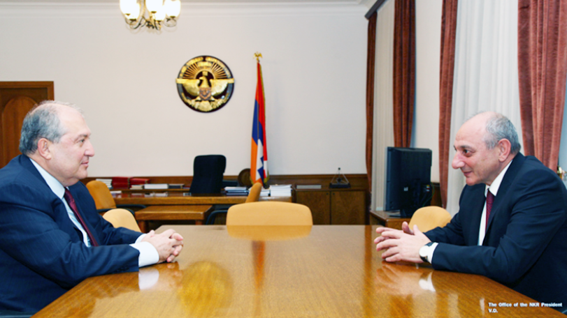 President of Artsakh receives Armenia’s presidential candidate Armen Sargsyan