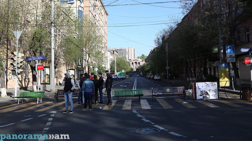 Police detain some opposition activists as protests continue in downtown Yerevan