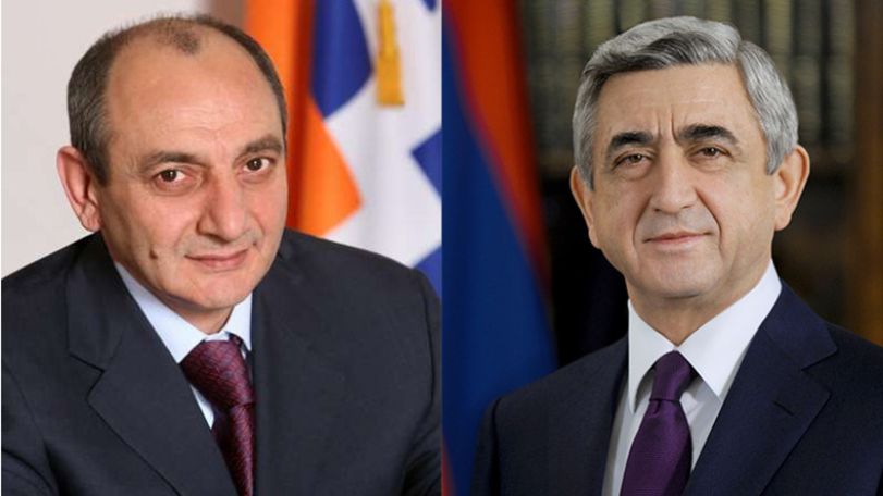 Президент Арцаха Б.Саакян поздравил Сержа Саргсяна с избранием на пост премьера Армении