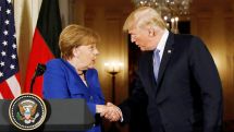 Об Иране, стали и России: Трамп и Меркель провели «сдержанную встречу»