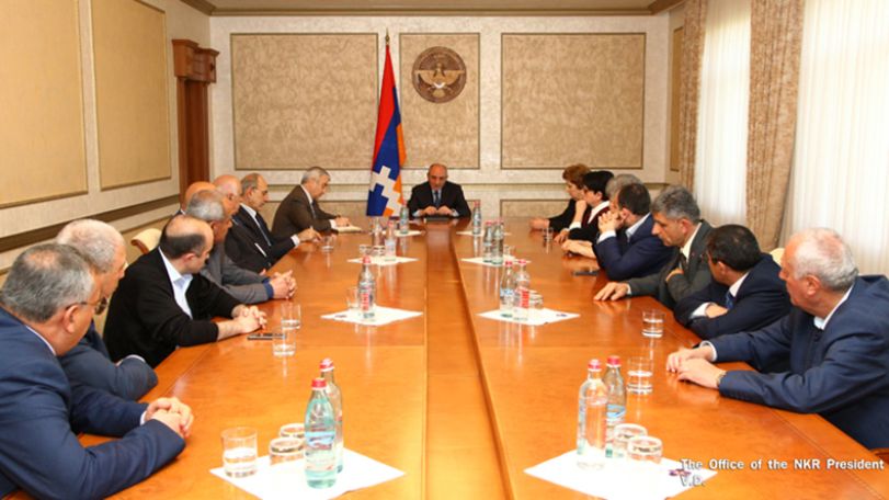 Artsakh president discussed domestic and foreign policy issues with heads parliament fractions