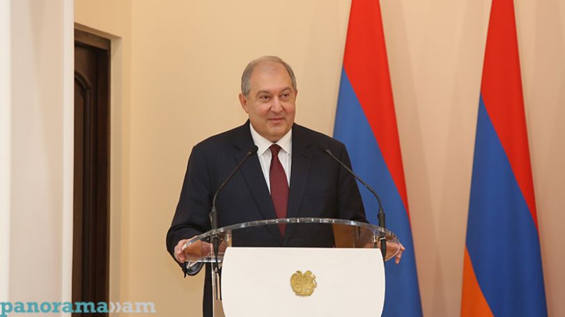 Armenia's Sarkissian comments on possible snap elections, his relations with PM Pashinyan, reporters
