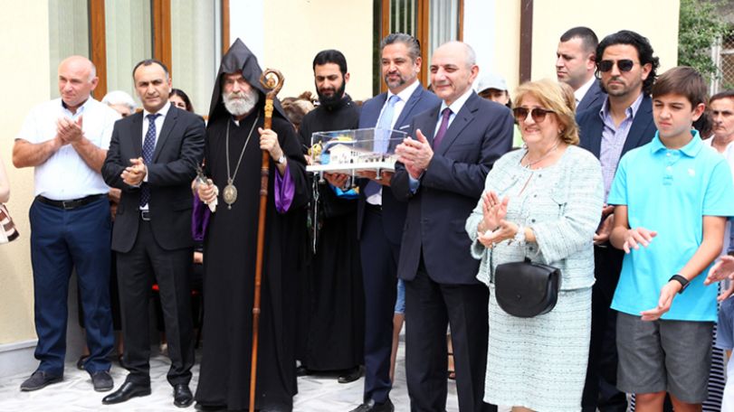 Artsakh leader attends opening of new community center in Askeran