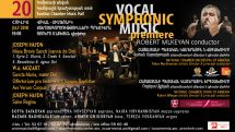 National Chamber Orchestra to perform a joint concert of vocal symphonic music premiere with National Chamber Choir of Armenia
