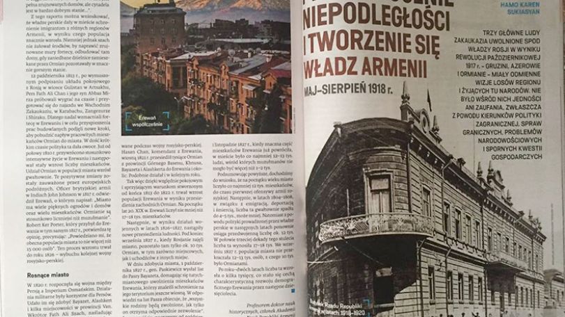 Լեհաստանի հեղինակավոր «w SIECI HISTORII» ամսագրում հրապարակվել են հայկական թեմաներով հոդվածներ