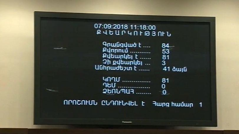 Armenian parliament fully passes bill criminalizing electoral bribes