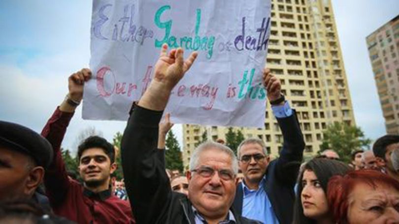 Rally in Azerbaijani capital demands military operation in Karabakh
