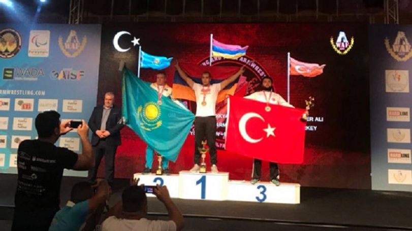 Armenian armwrestler becomes world champion in Turkey