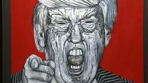 В Лос-Анджелесе открылась выставка «Дональд Трамп и его команда в кабинете ужасов»