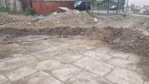 Ancient pavement unearthed in a church yard in Artsakh