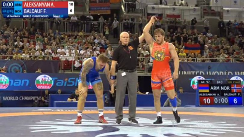 Представитель Армении Артур Алексанян вышел в четвертьфинал Чемпионат мира по греко-римской борьбе