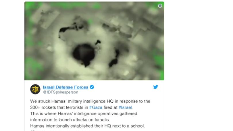 Israeli fighter jets sweep Gaza Strip after barrage of rocket fire
