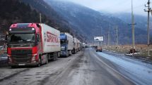 Entry of trucks to Georgia halted in the Russian section of Lars checkpoint