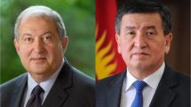 Armen Sarkissian congratulated President of Kyrgyzstan