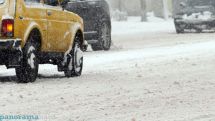 Snow on highways in Armenia