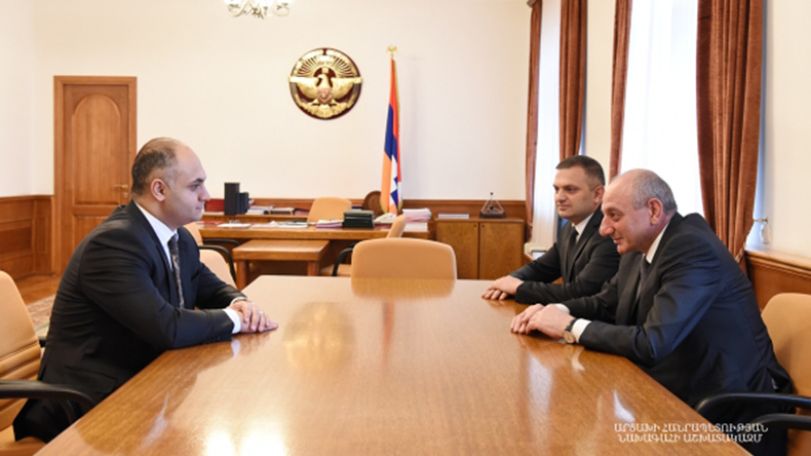 Президент Арцаха Бако Саакян принял и.о. министра сельского хозяйства Армении