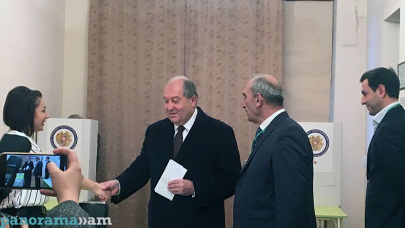 ‘A vote for the future’: Armenian president casts his ballot in snap elections