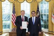 Armenian ambassador hands credentials to Donald Trump