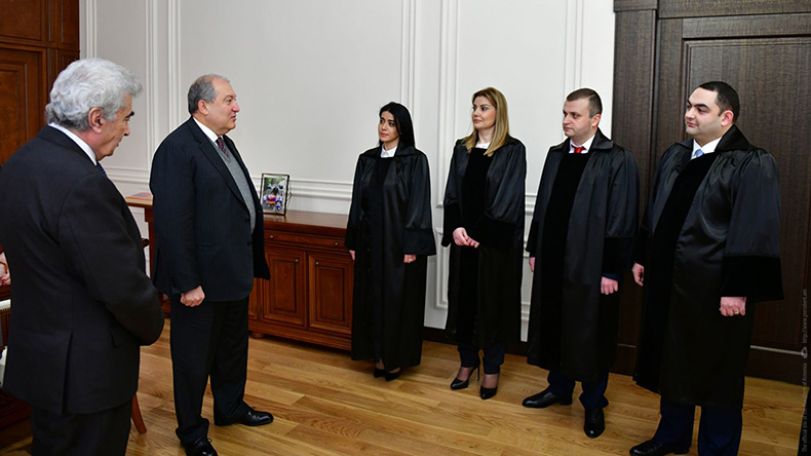 Armenia's Presidential Palace hosts oath-taking ceremony of newly appointed judges
