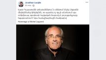 French Ambassador tweets in Armenian in memory of Michel Legrand