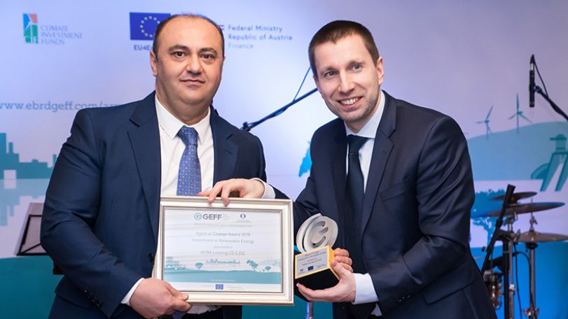 ԱԳԲԱ Լիզինգը վերականգնվող էներգետիկայի ոլորտում իրականացրած ներդրումների համար ՎԶԵԲ-ից մրցանակ է ստացել