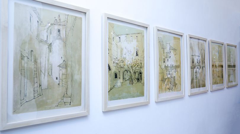 Graphic works by Carzou and Jansem on display at the Modern Art Museum of Yerevan