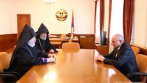 Artsakh president meets with Armenian church leader