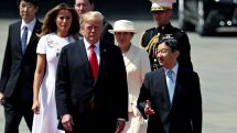 Trump becomes first foreign leader to meet new Japanese emperor