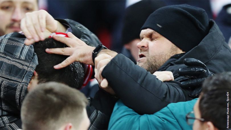 Two injured as Chelsea and Arsenal fans clash in Baku