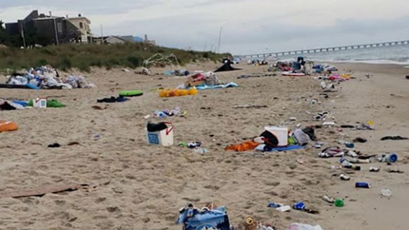 10 tons of trash picked up from Virginia beach after Memorial Day weekend event