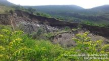 Landslide occurred in the area adjacent to Halidzor village