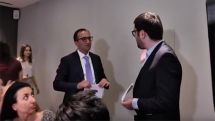 Armenia’s health minister leaves news conference after ex-advisor’s questions