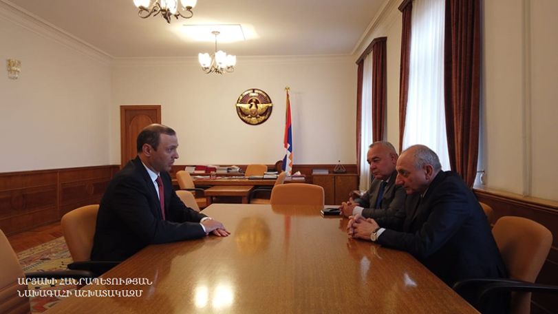 Artsakh president hosts Armenian Security Council chief