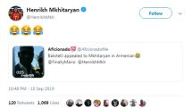 Balotelli sends a video message to Mkhitaryan