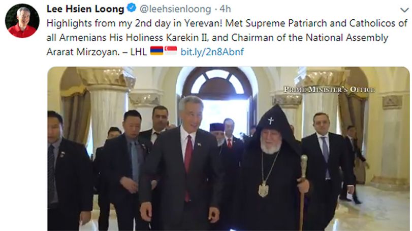 Լավաշ, չրեր, հանդիպումներ․ Սինգապուրի վարչապետը սոցցանցերում՝ Հայաստանի տպավորություններով