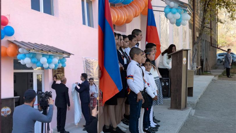 Renovated school named after April War hero Adam Sahakyan opens in Artsakh